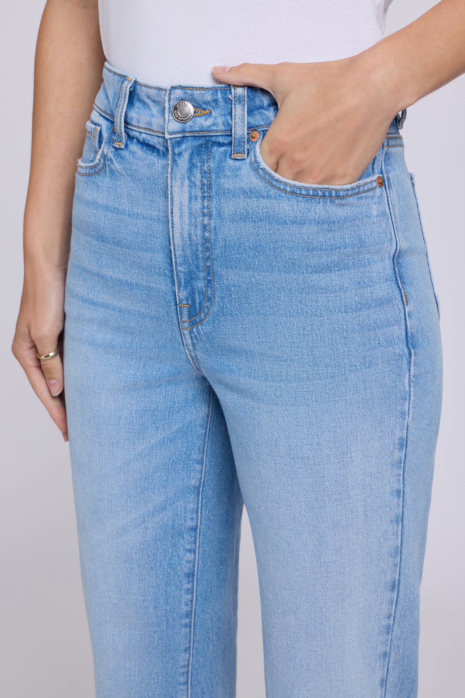NYDJ Kasey Stovepipe Jeans With Super High Rise And 32" Inseam - Trefoil