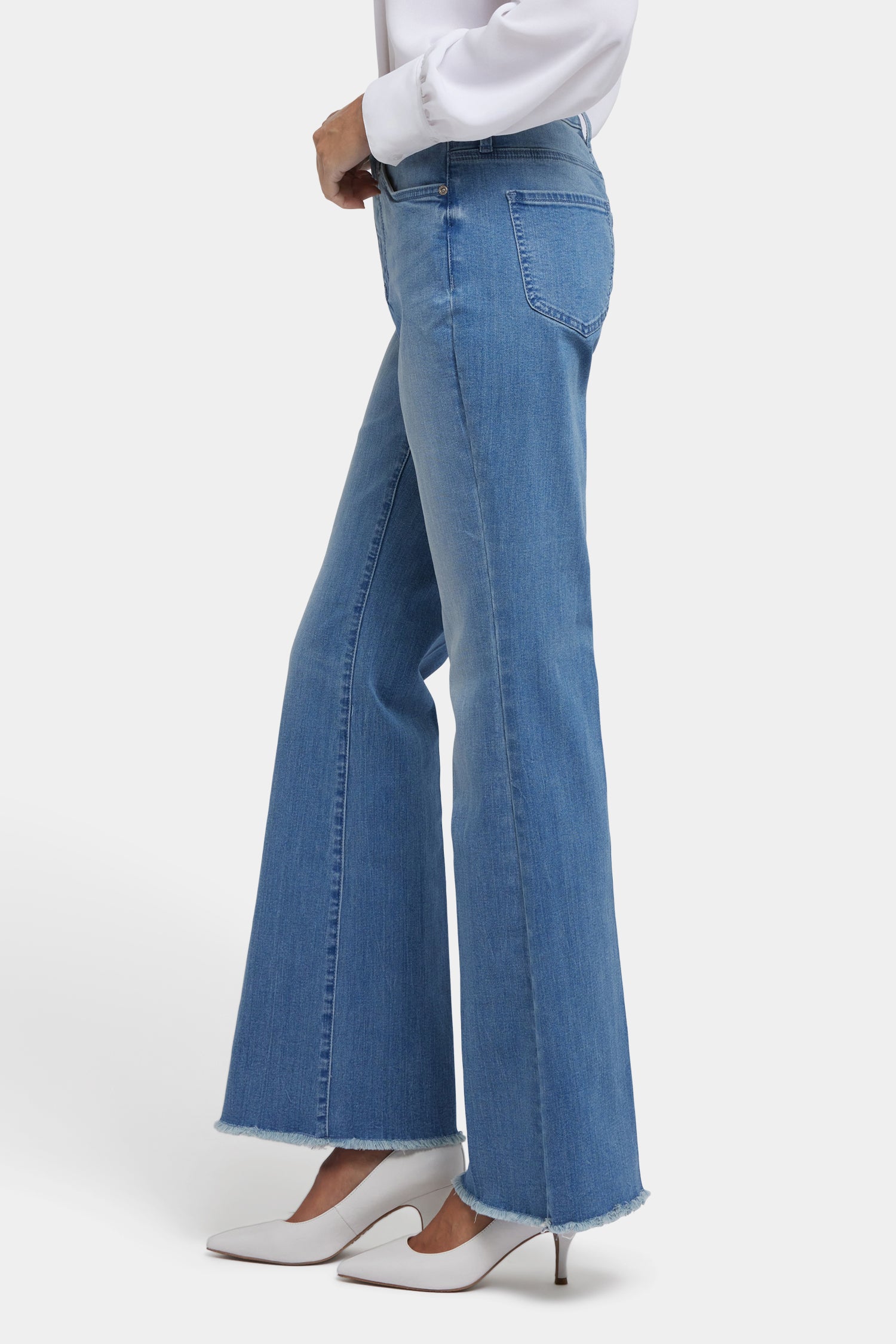 SENEE high waist flare denim ブルー SENEE（セニー）の「high waist flare denim（ハイウエスト