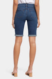 NYDJ Briella 11 Inch Denim Shorts With Roll Cuffs - Gold Coast