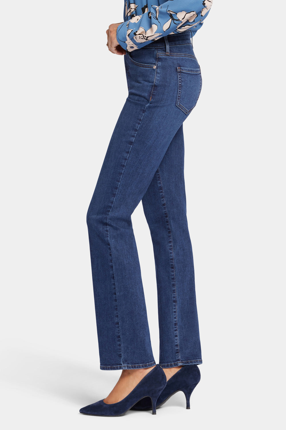 NYDJ Marilyn Straight Jeans With High Rise And 31" Inseam - Gold Coast