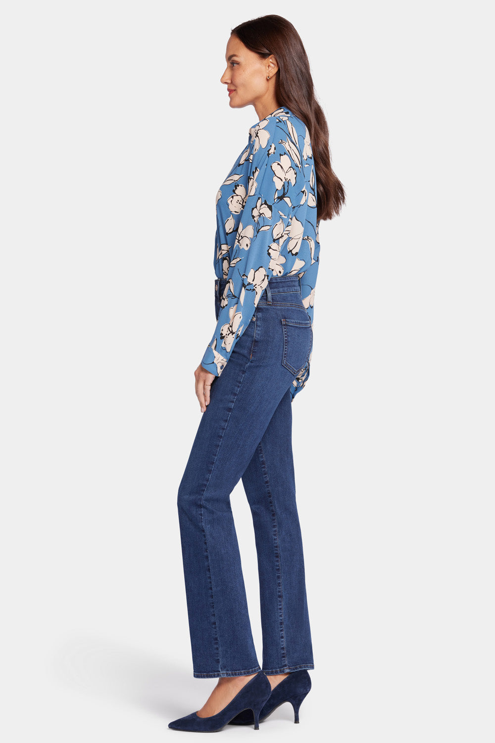NYDJ Marilyn Straight Jeans With High Rise And 31" Inseam - Gold Coast