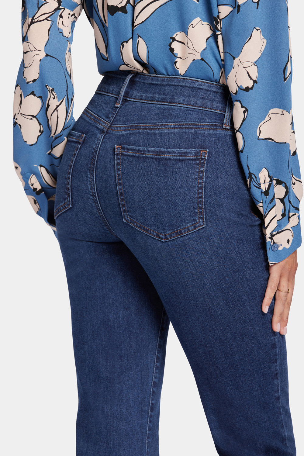 NYDJ Marilyn Straight Jeans With High Rise And 31" Inseam - Gold Coast