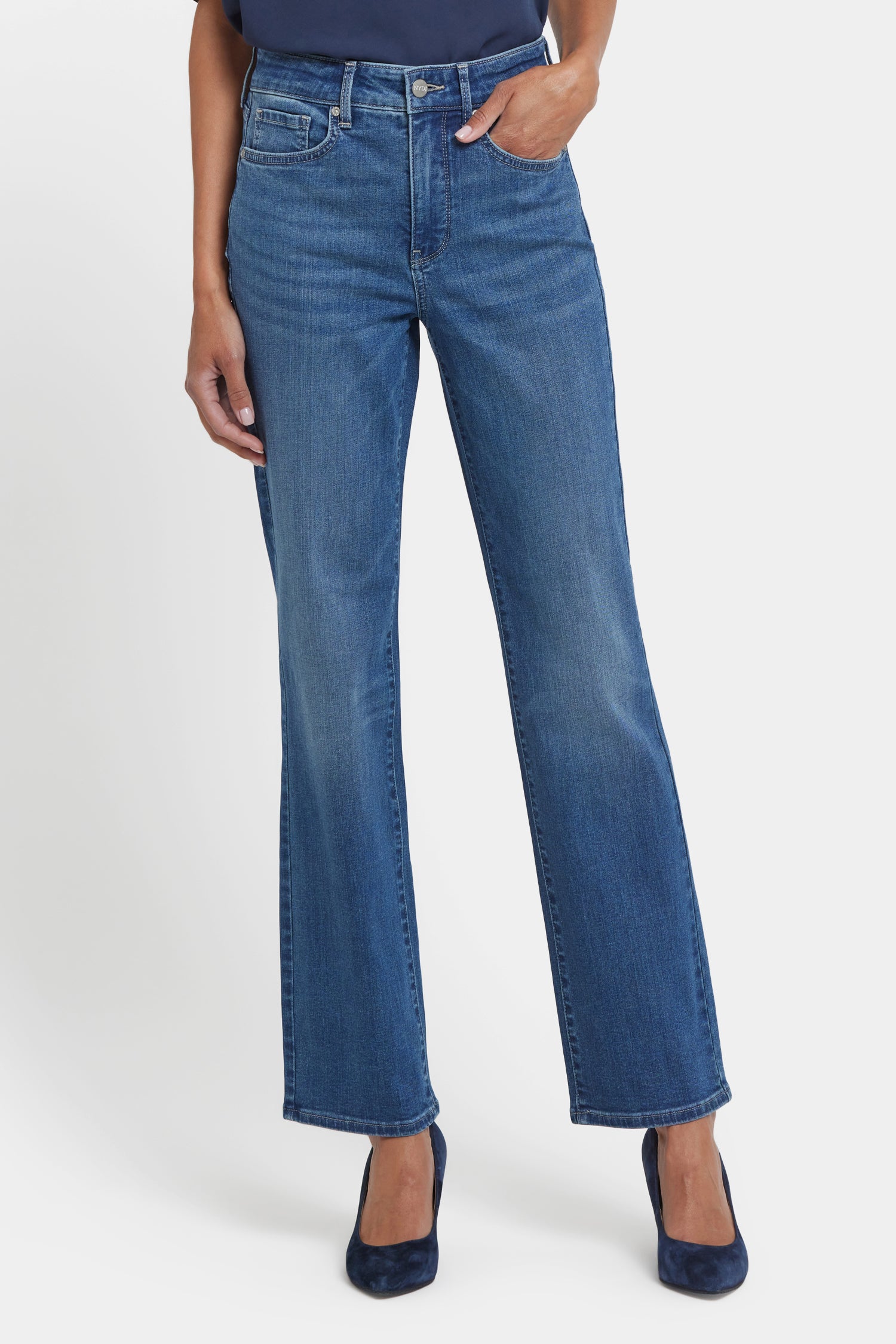 NYDJ Marilyn Straight Jeans With High Rise And 31
