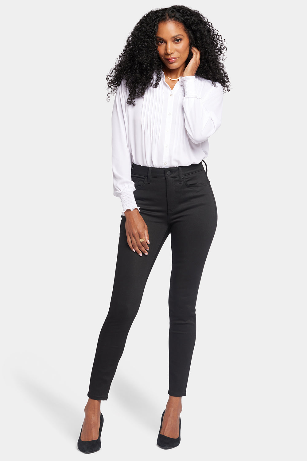 NYDJ Ami Skinny Jeans In BlackLast™ Denim With High Rise - Black Rinse