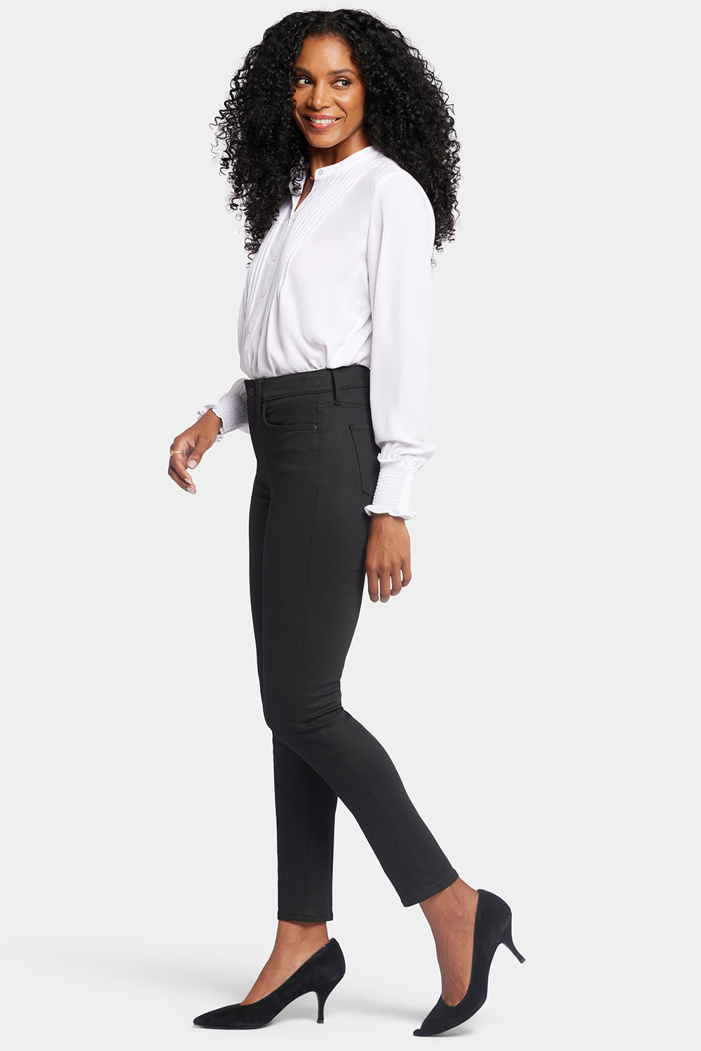 NYDJ Ami Skinny Jeans In BlackLast™ Denim With High Rise - Black Rinse