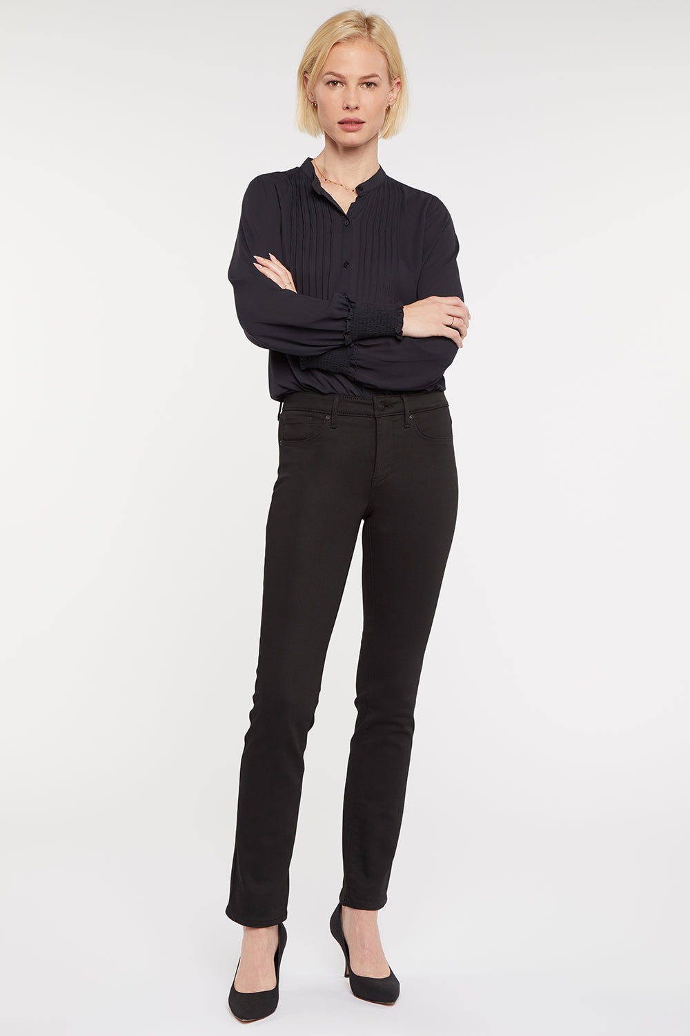 NYDJ Sheri Slim Jeans In BlackLast™ Denim - Black Rinse