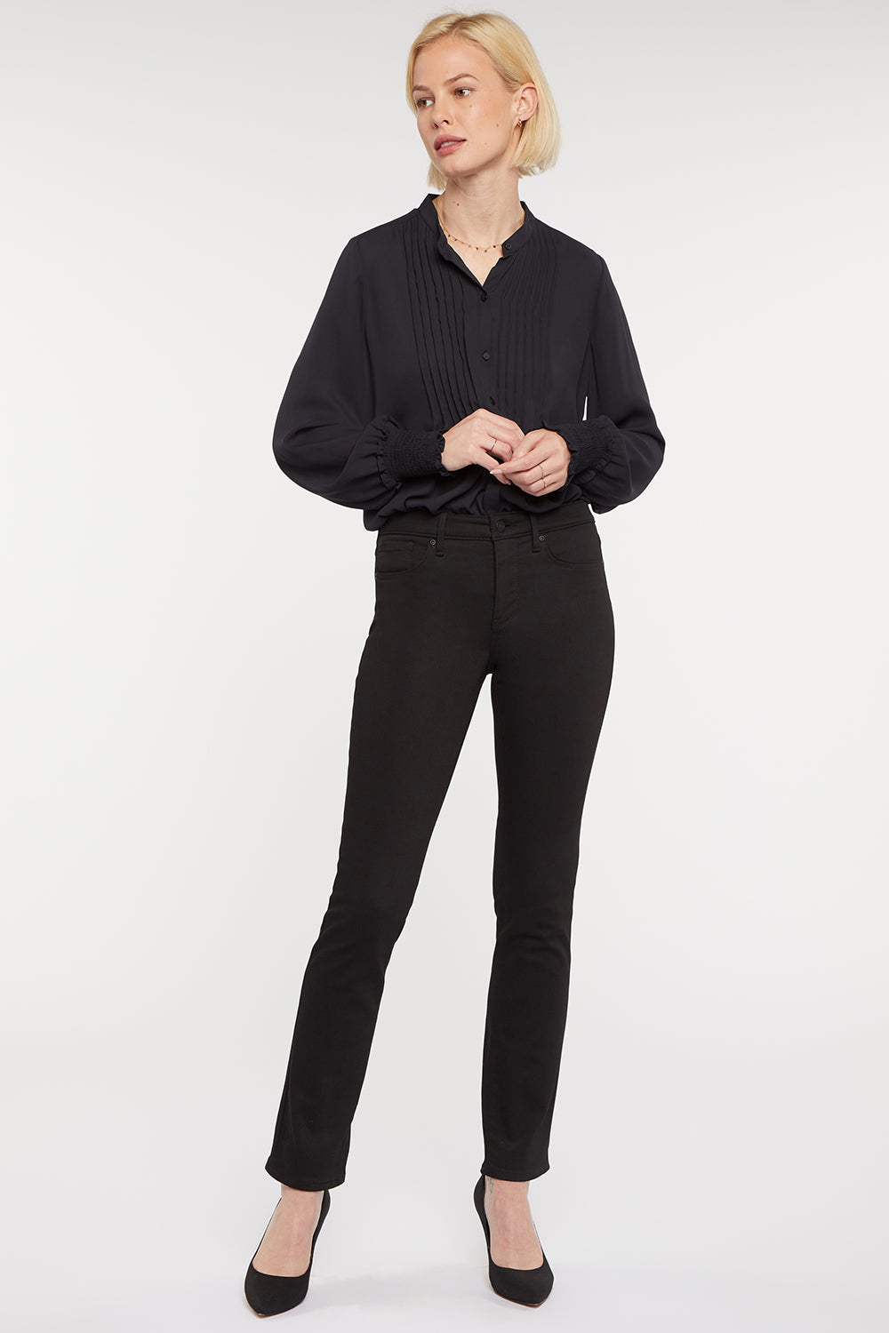 NYDJ Sheri Slim Jeans In BlackLast™ Denim - Black Rinse