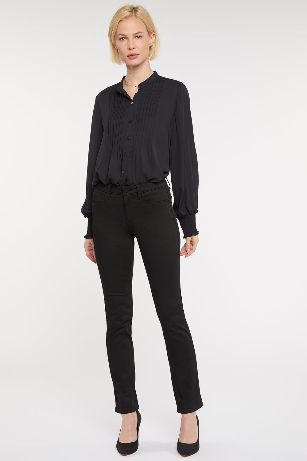 NYDJ Sheri Slim Jeans In BlackLast™ Denim - Black Rinse