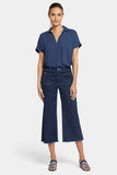 NYDJ Patchie Wide Leg Capri Jeans With Frayed Hems - Sublime
