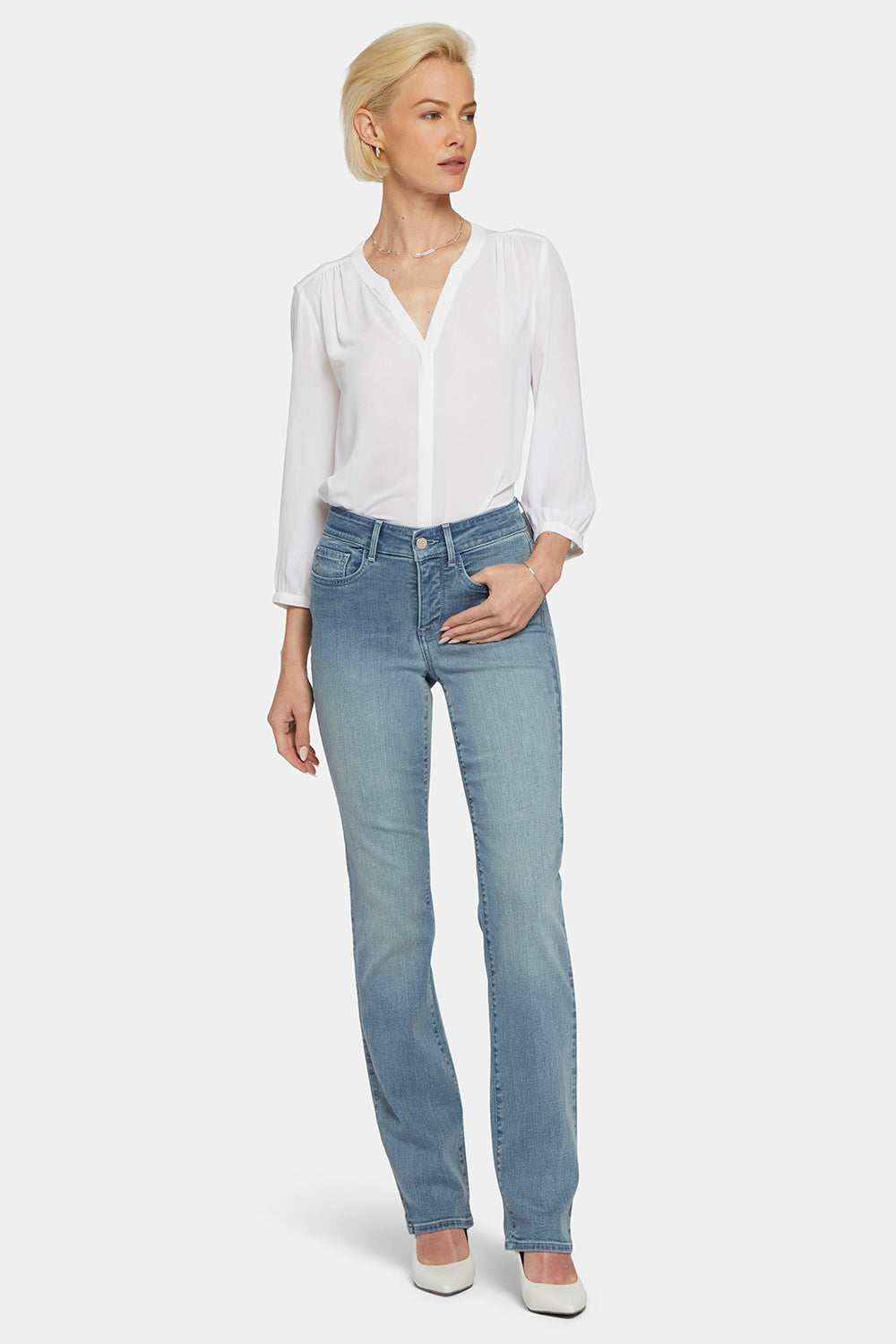 NYDJ Marilyn Straight Jeans  - Thistle Falls