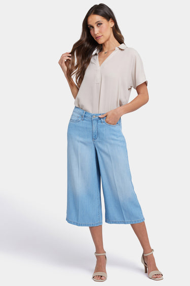 NYDJ Amelia Denim Culottes With High Rise - Canary Beach