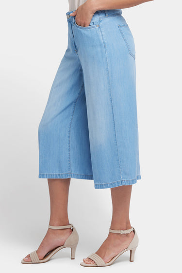 NYDJ Amelia Denim Culottes With High Rise - Canary Beach