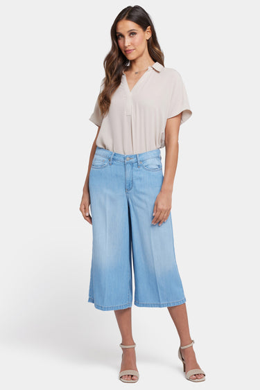 NYDJ Amelia Denim Culottes With High Rise - Canary Beach