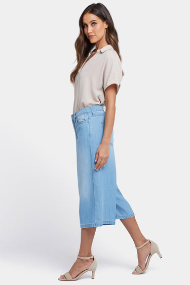 NYDJ Amelia Denim Culottes With High Rise - Canary Beach