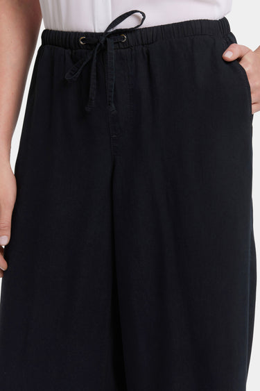 NYDJ Jayne Wide Leg Pull-On Pants  - Overdye Black
