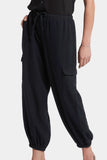 NYDJ Relaxed Cargo Ankle Pull-On Pants  - Overdye Black