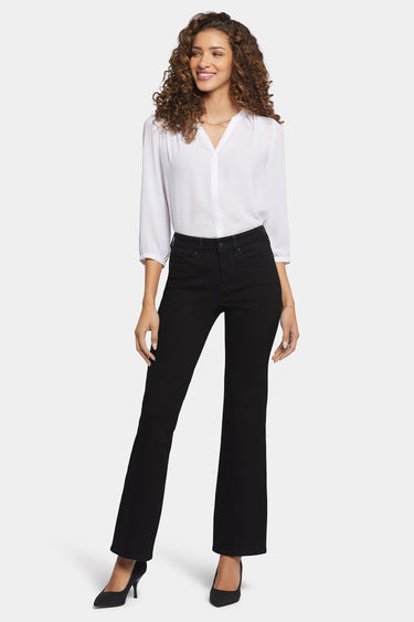 NYDJ Blake Slim Flared Jeans With High Rise - Black