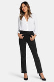 NYDJ Ellison Straight Jeans With High Rise - Black