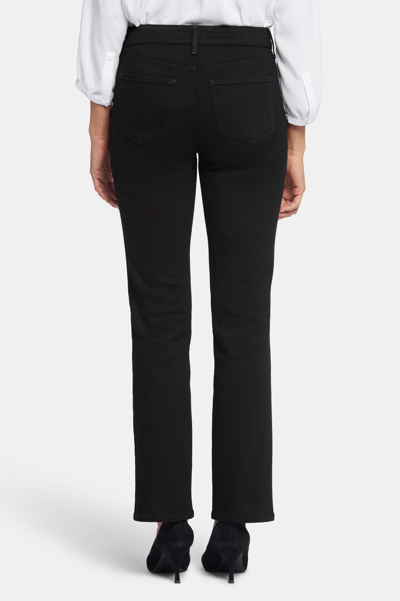 NYDJ Ellison Straight Jeans With High Rise - Black