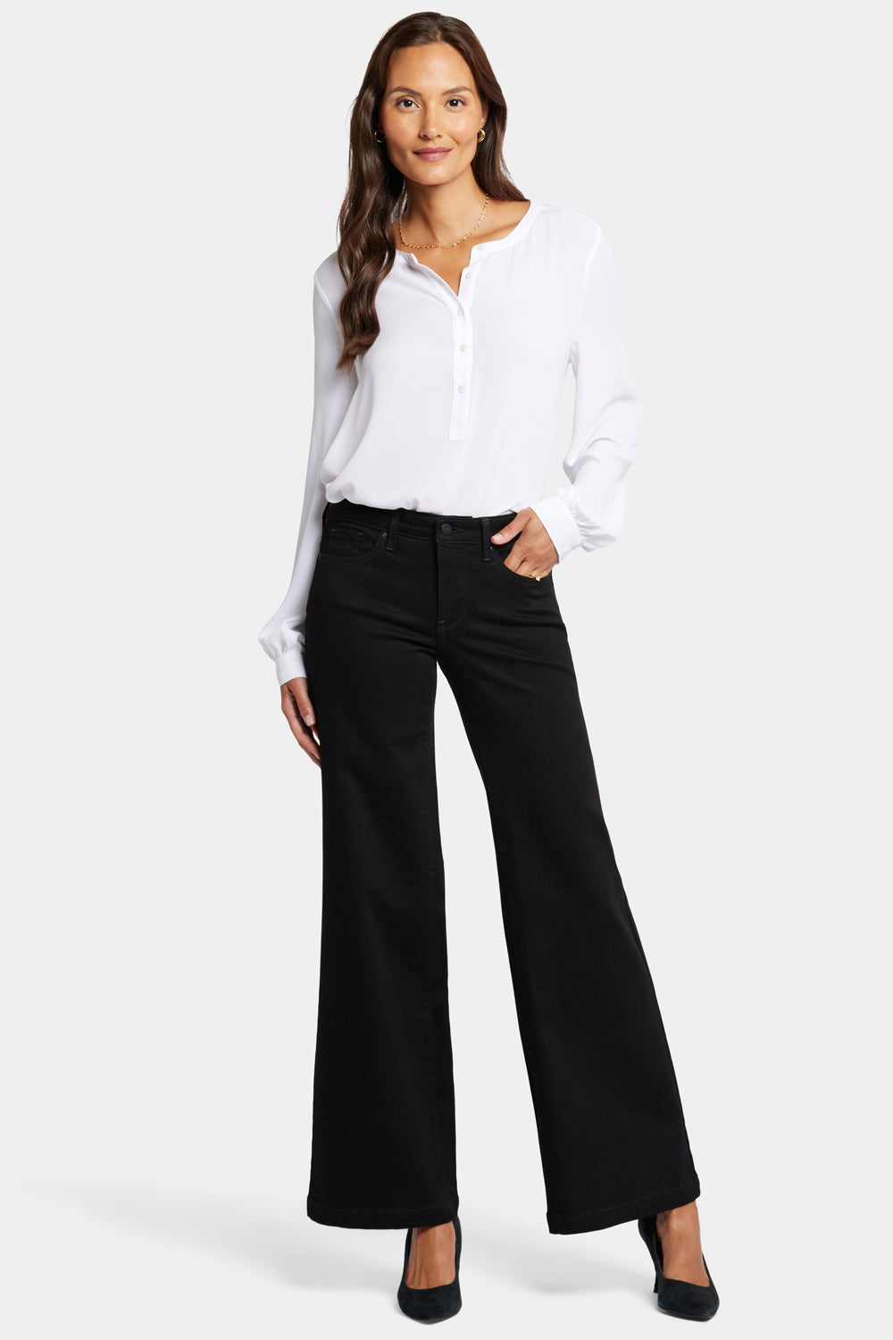 NYDJ Teresa Wide Leg Jeans in Tall With 36