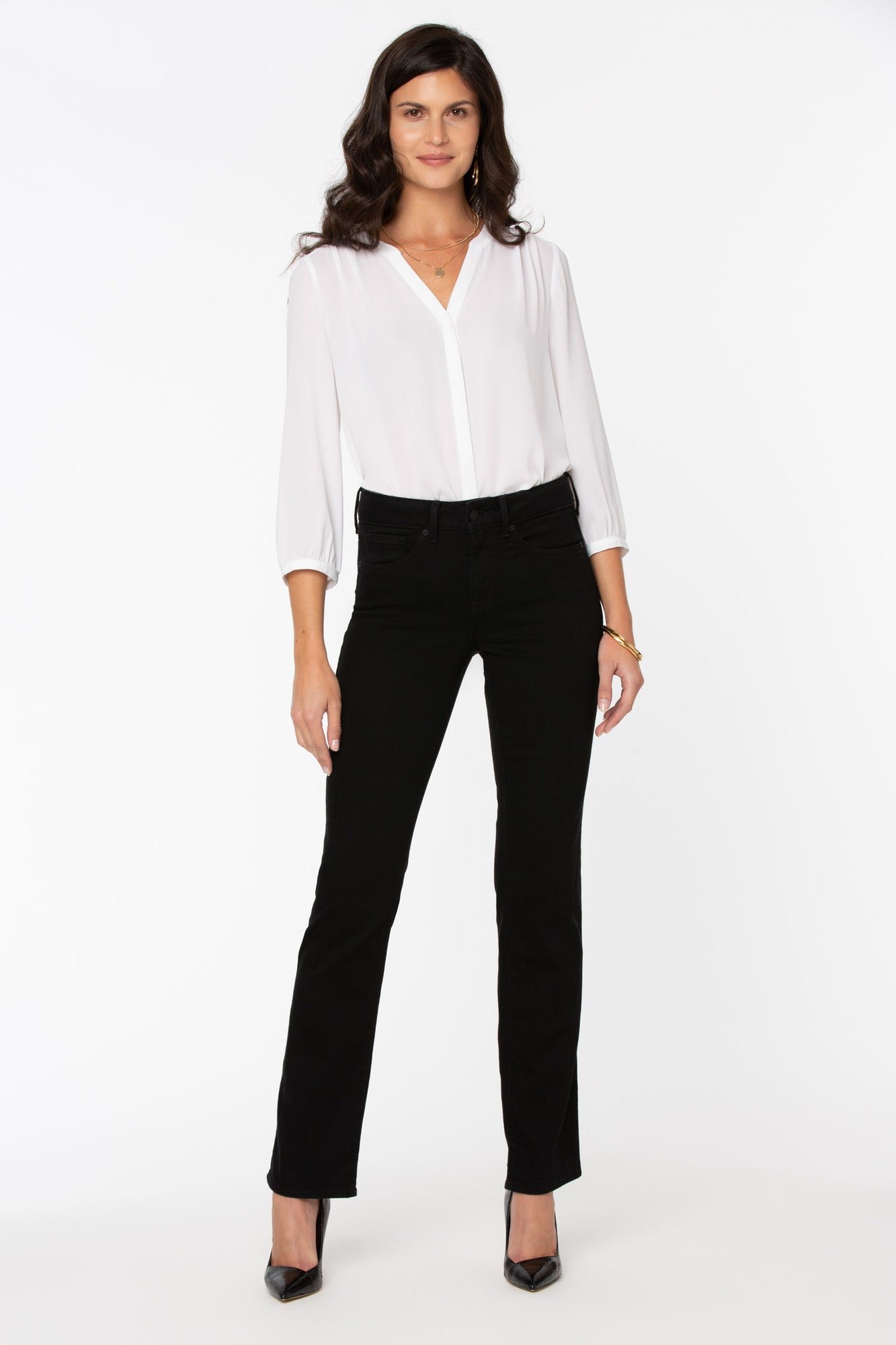 Marilyn Straight Jeans In Tall With 36 Inseam - Black Black