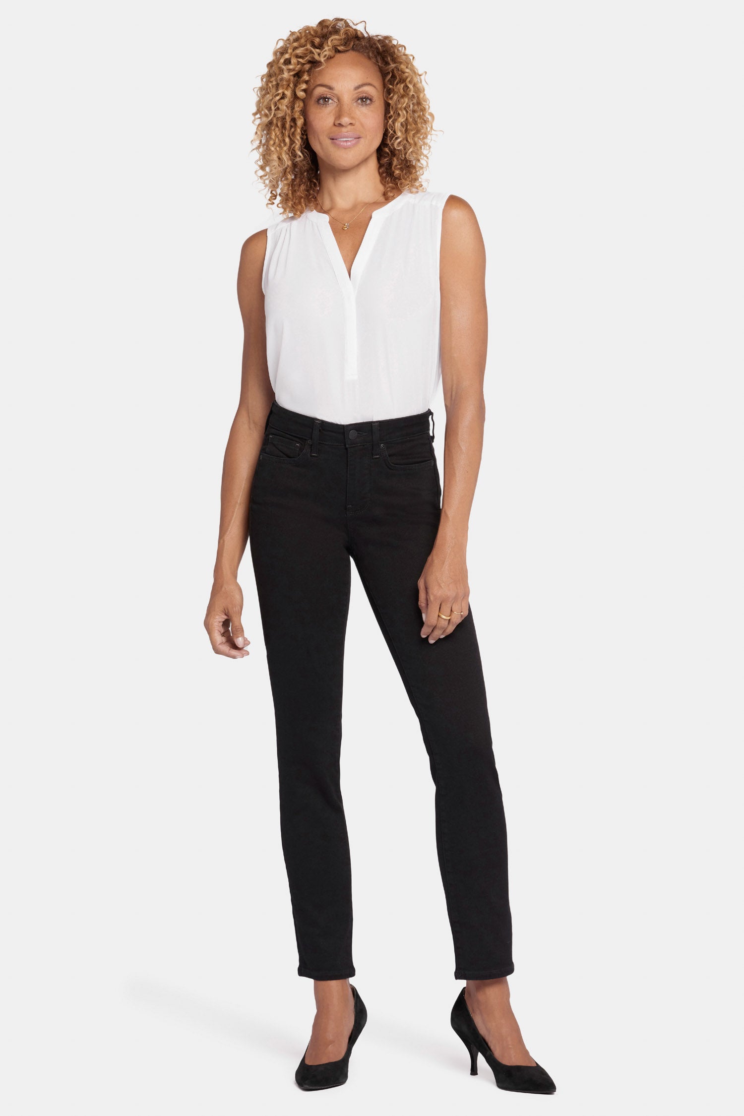 Sheri Slim Jeans - Black Black | NYDJ
