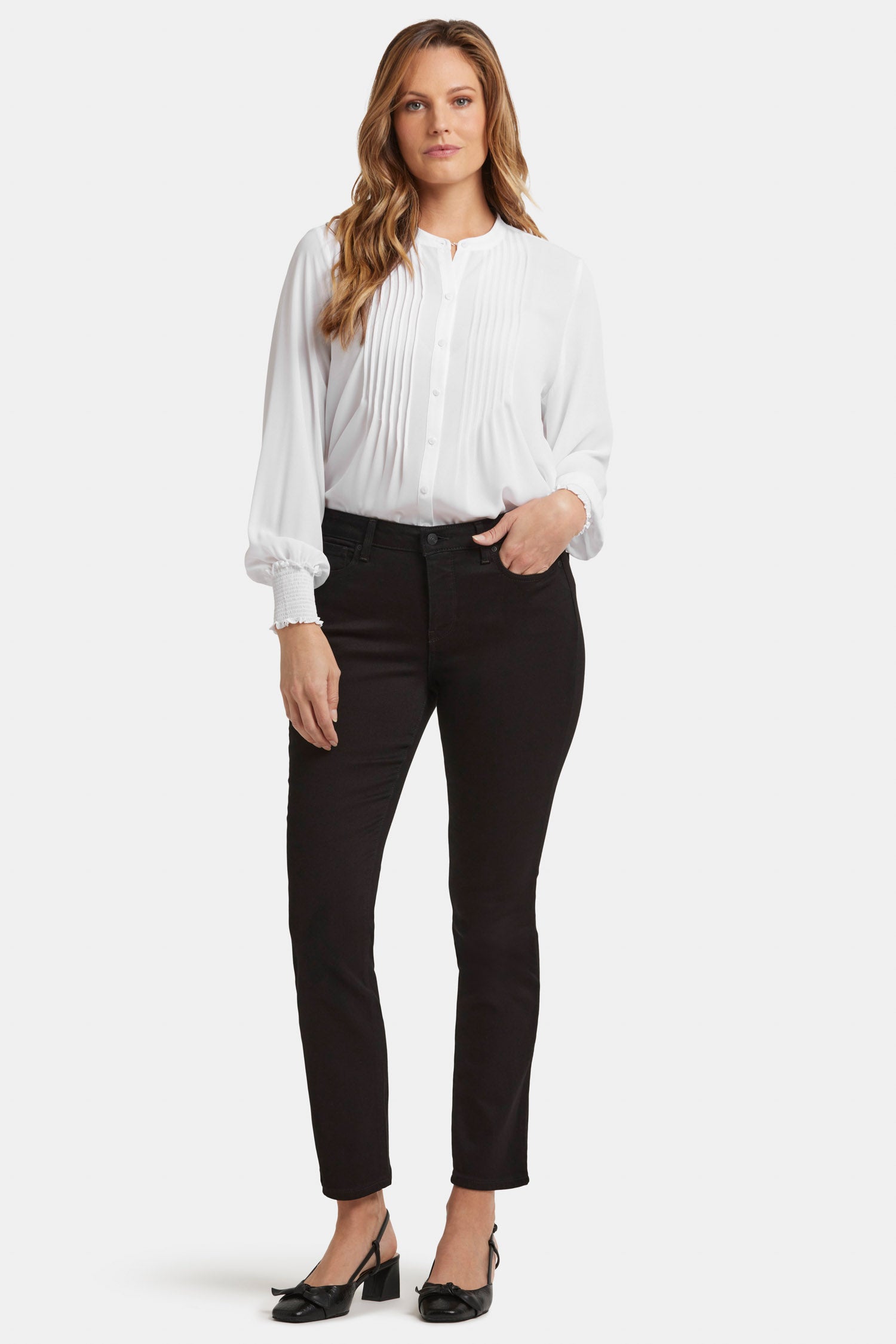 NYDJ Sheri Slim Jeans  - Black