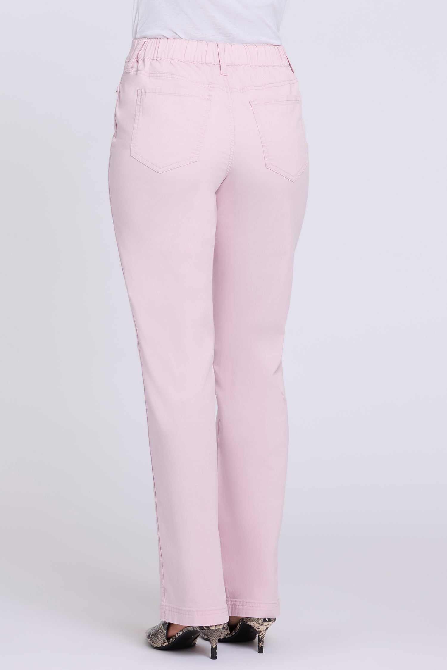 NYDJ Adjustable Marilyn Straight Pants In Stretch Twill With High Rise And 1" Hems - Light Lilac