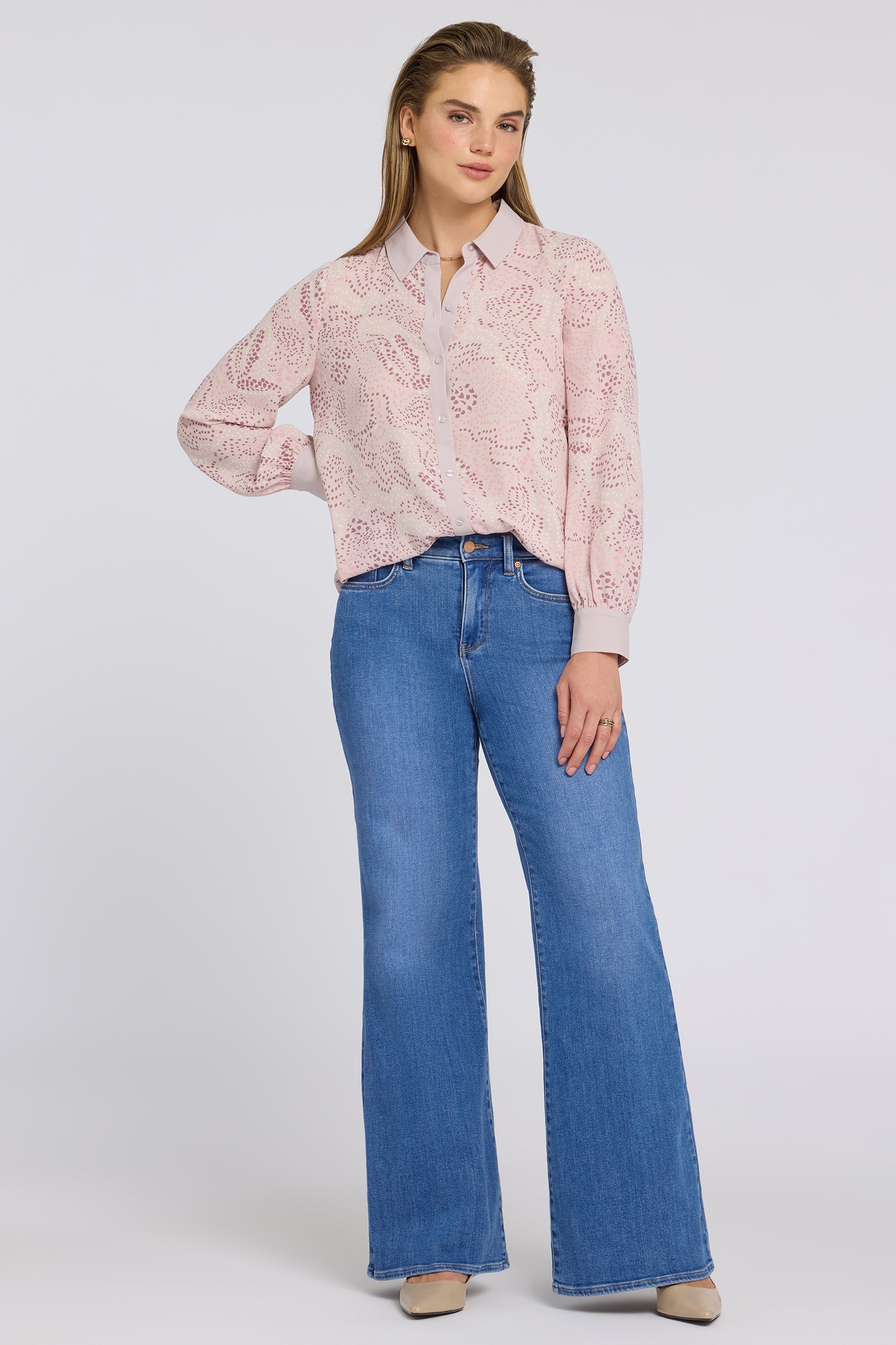 NYDJ Mia Palazzo Jeans With High Rise - Blue Paradise