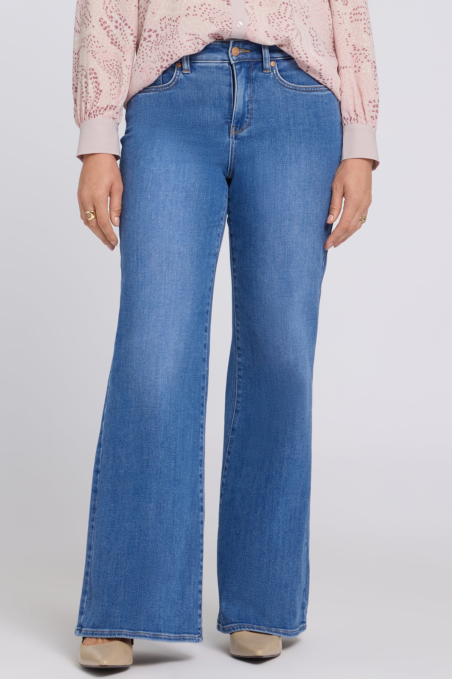 NYDJ Mia Palazzo Jeans With High Rise - Blue Paradise