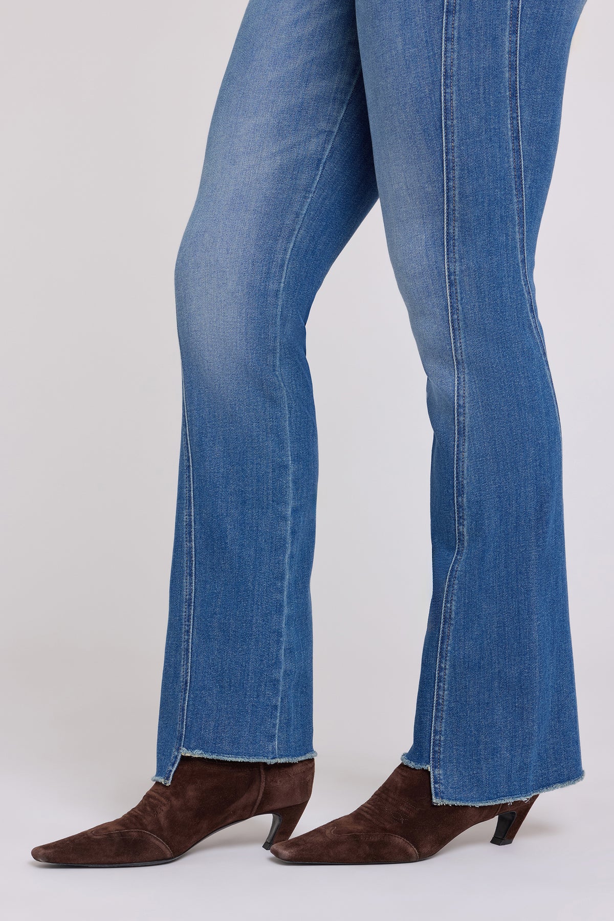 NYDJ Barbara Bootcut Jeans With High Rise, Raw Step Hems And 31" Inseam - Agave