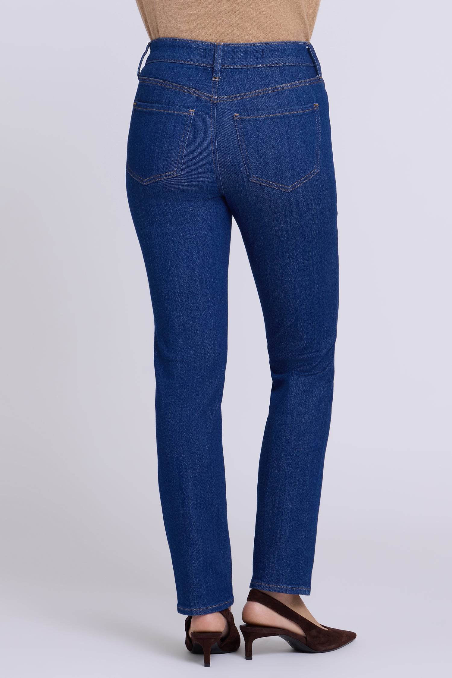 NYDJ Sheri Slim Straight Jeans With High Rise - Blue Rinse