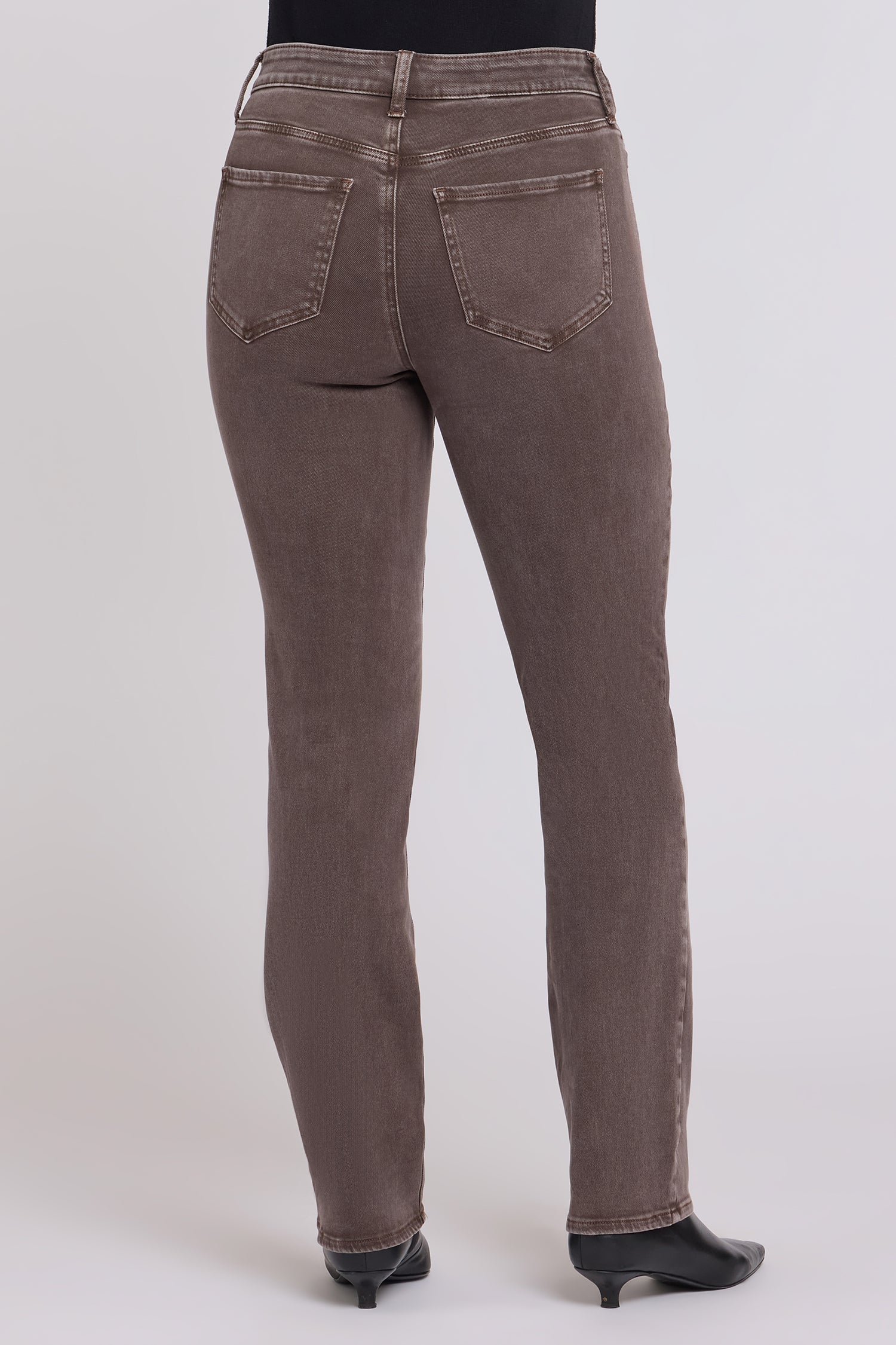 NYDJ Marilyn Straight Jeans With High Rise And 31" Inseam - Retro Espresso