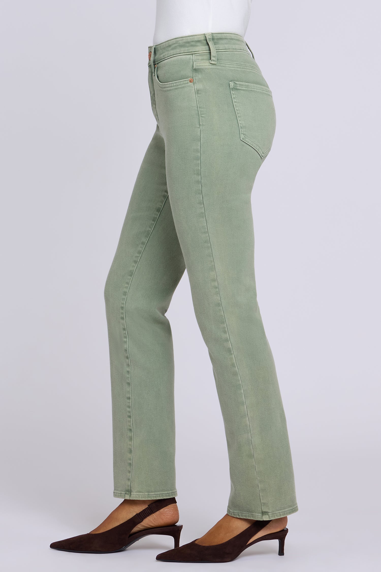 NYDJ Marilyn Straight Jeans With High Rise And 31" Inseam - Retro Artichoke