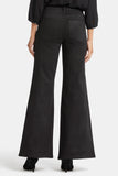 NYDJ Mia Palazzo Jeans With Silver Foil Coating And High Rise - Glamorous