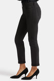 NYDJ Sheri Slim Ankle Jeans With Silver Foil Coating And Roll Cuffs - Glamorous