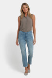 NYDJ Sheri Slim Ankle Jeans With Frayed Hems - Light Paradise