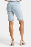 NYDJ Briella 11 Inch Denim Shorts With Roll Cuffs - Icy Lagoon