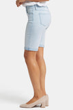 NYDJ Briella 11 Inch Denim Shorts With Roll Cuffs - Icy Lagoon