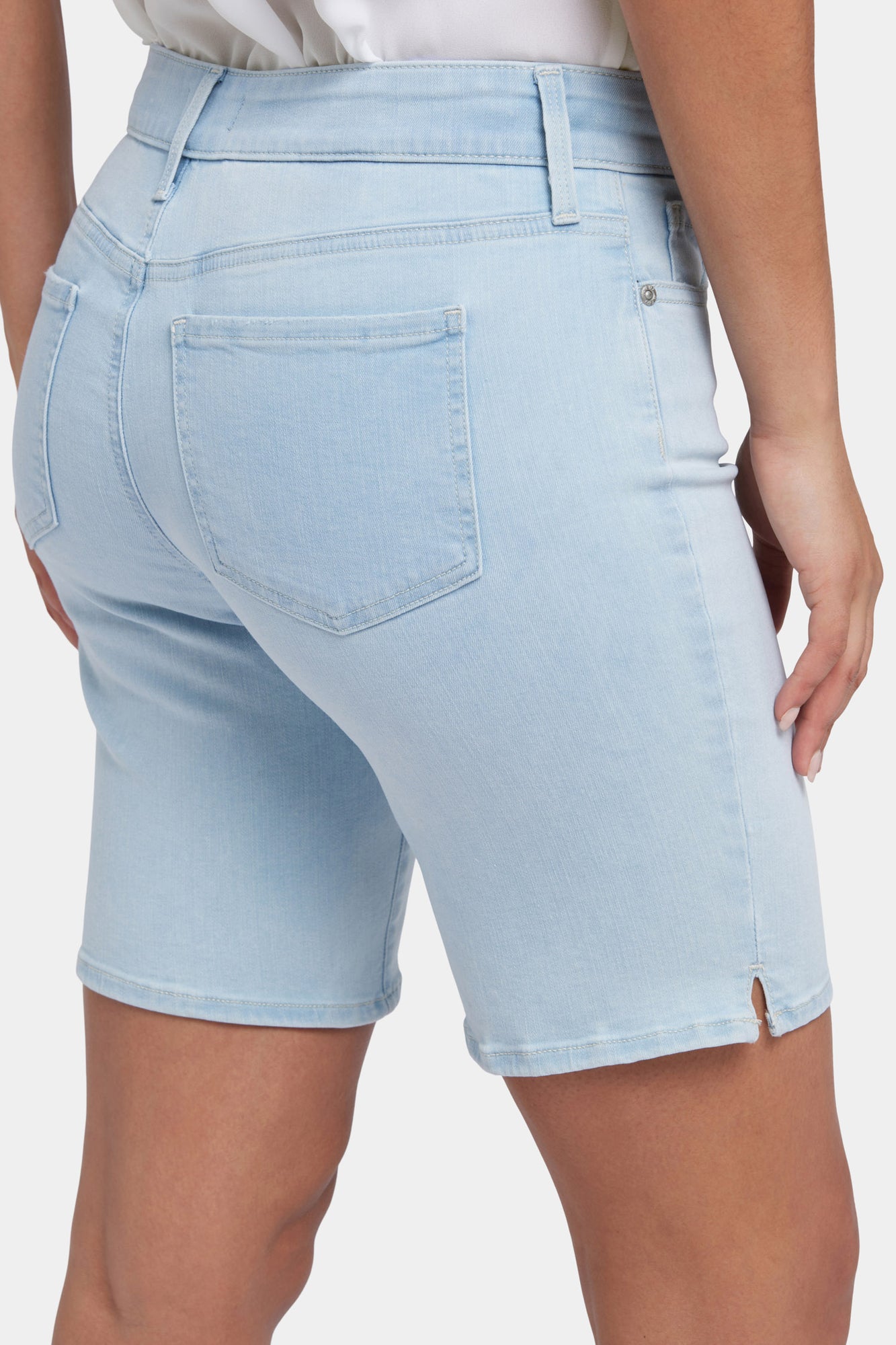 NYDJ Ella Denim Shorts With Side Slits - Clear Waters