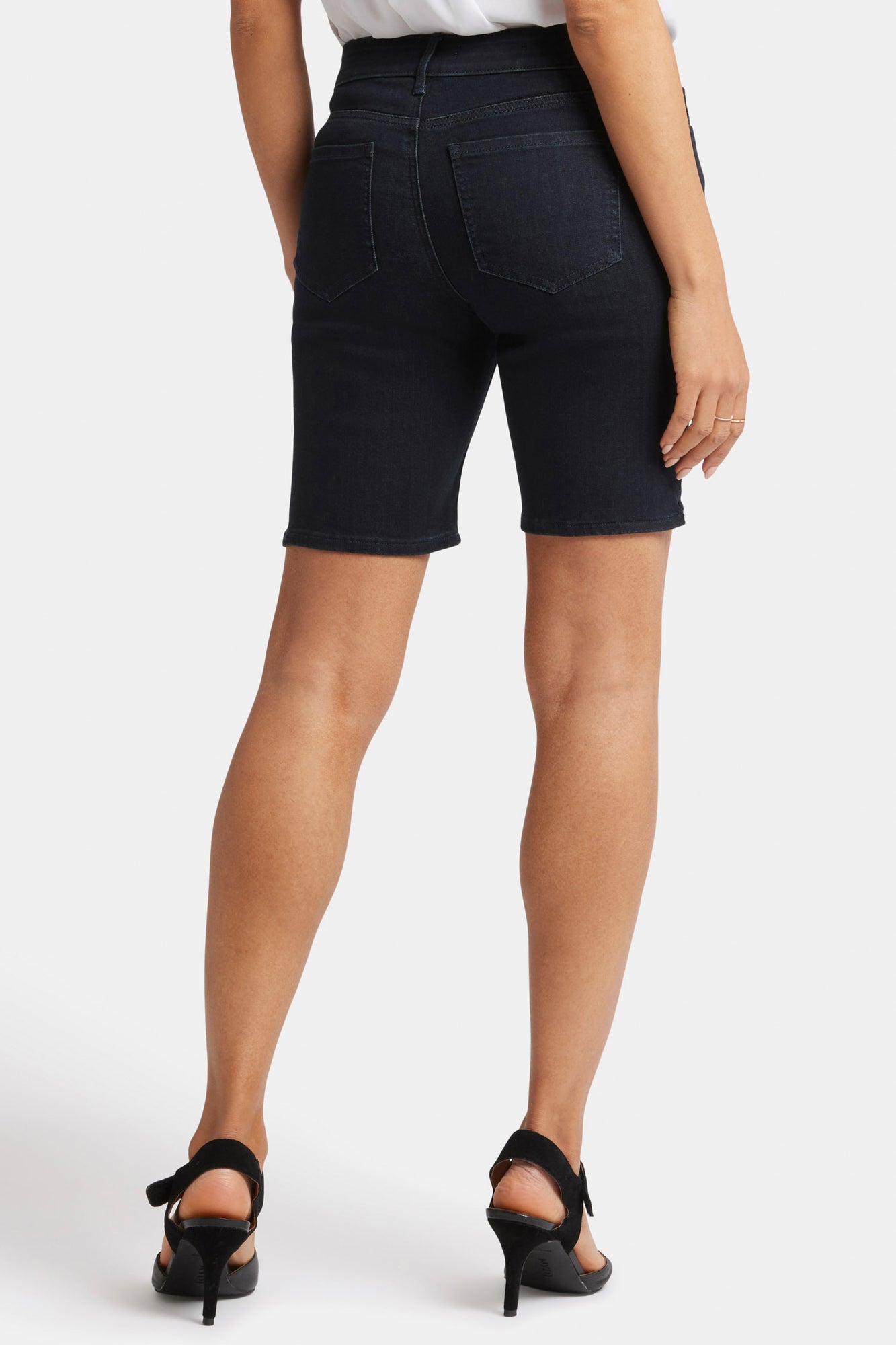 NYDJ Ella Denim Shorts With Side Slits - Midnight Falls