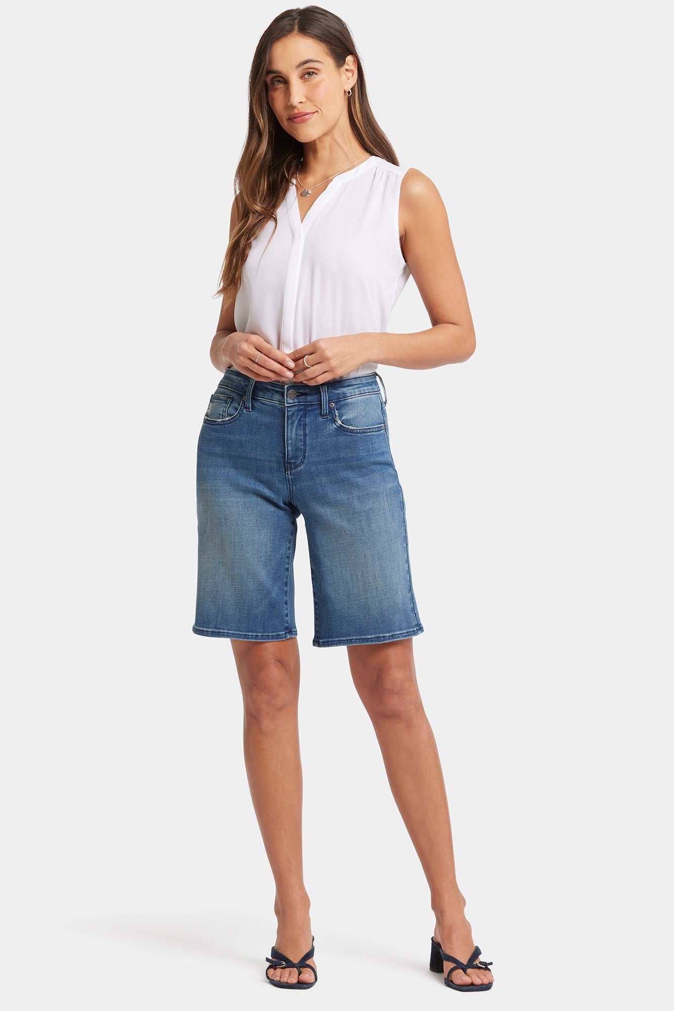 NYDJ Lilly Boyfriend Denim Shorts  - Cascade Wave