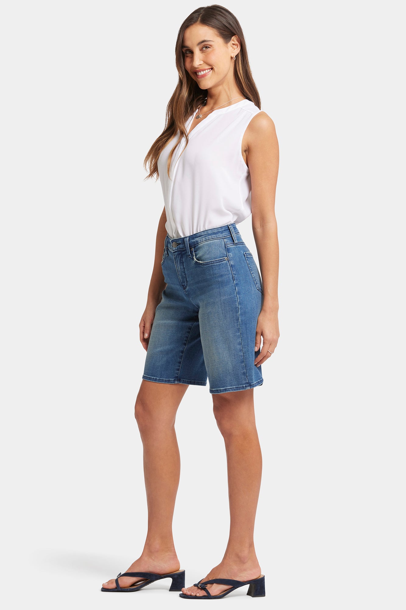 NYDJ Lilly Boyfriend Denim Shorts  - Cascade Wave