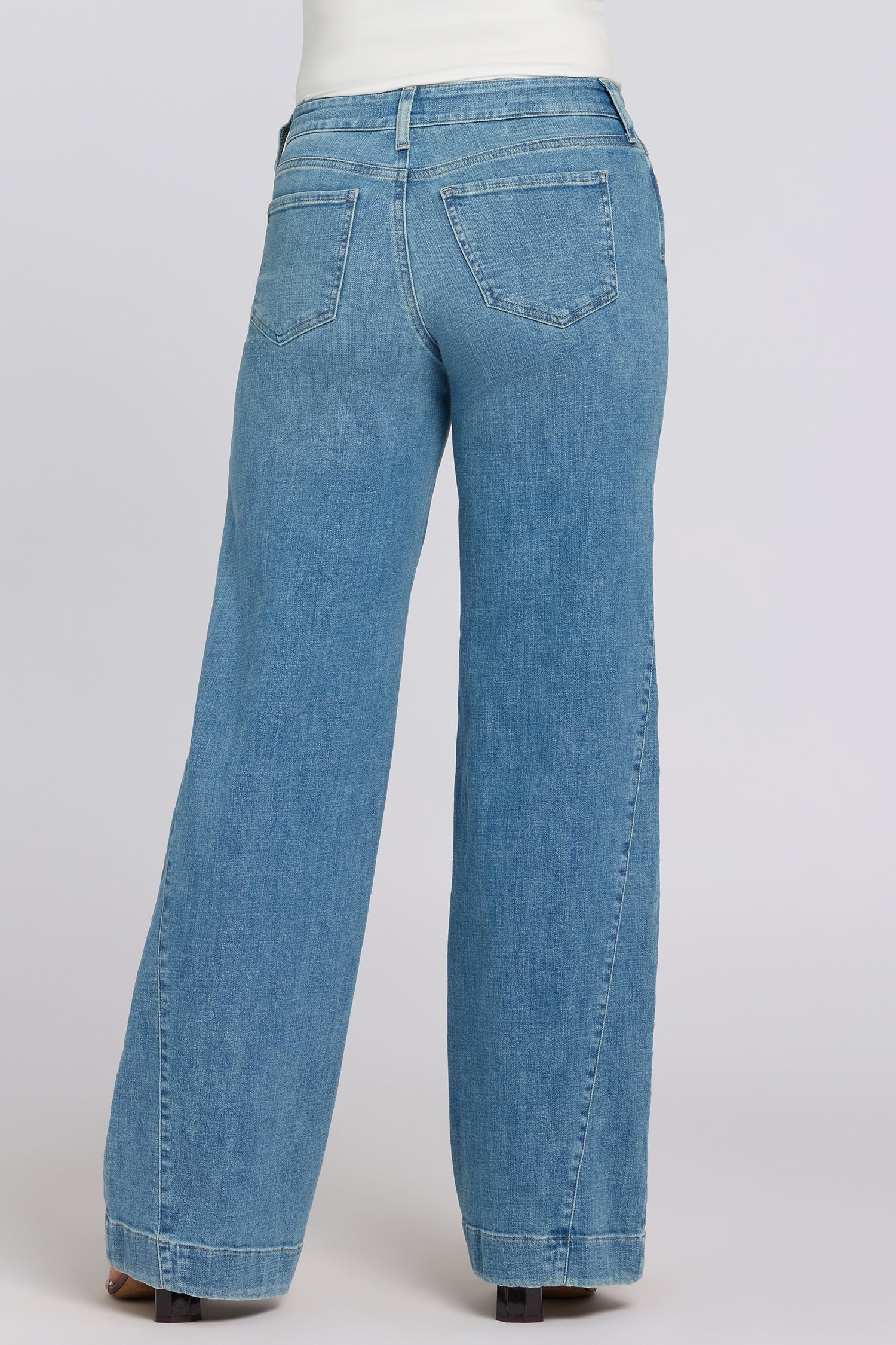 Teresa Wide Leg Jeans With Side Godets - Dawn Rock Blue | NYDJ