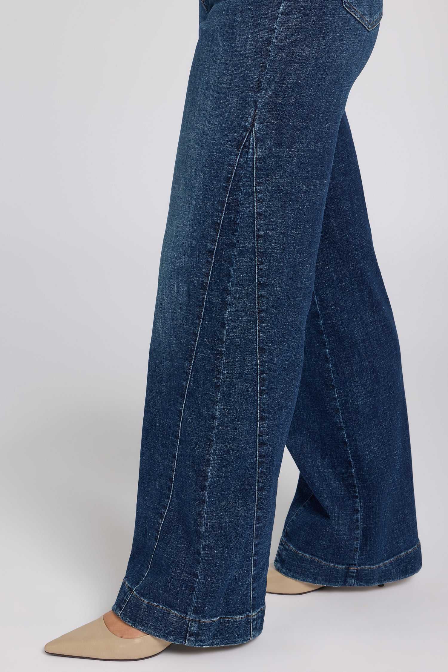 Teresa Wide Leg Jeans With Side Godets - Sunset Villa Blue | NYDJ