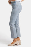 NYDJ Marilyn Straight Ankle Jeans With Silver Foil Coating - Sparkling Lights