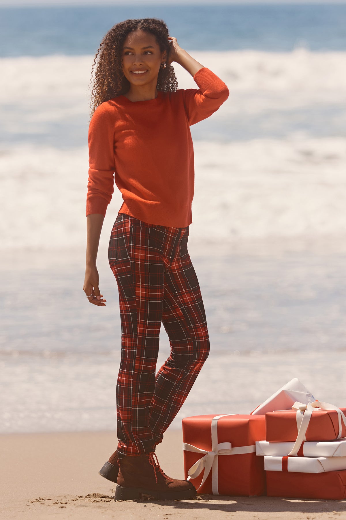 NYDJ Marilyn Straight Pants In Ponte Knit - Passion for Plaid
