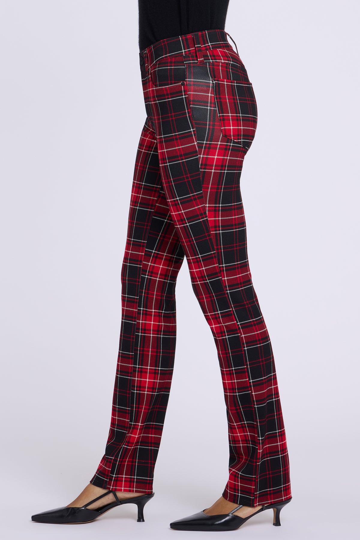 NYDJ Marilyn Straight Pants In Ponte Knit - Passion for Plaid