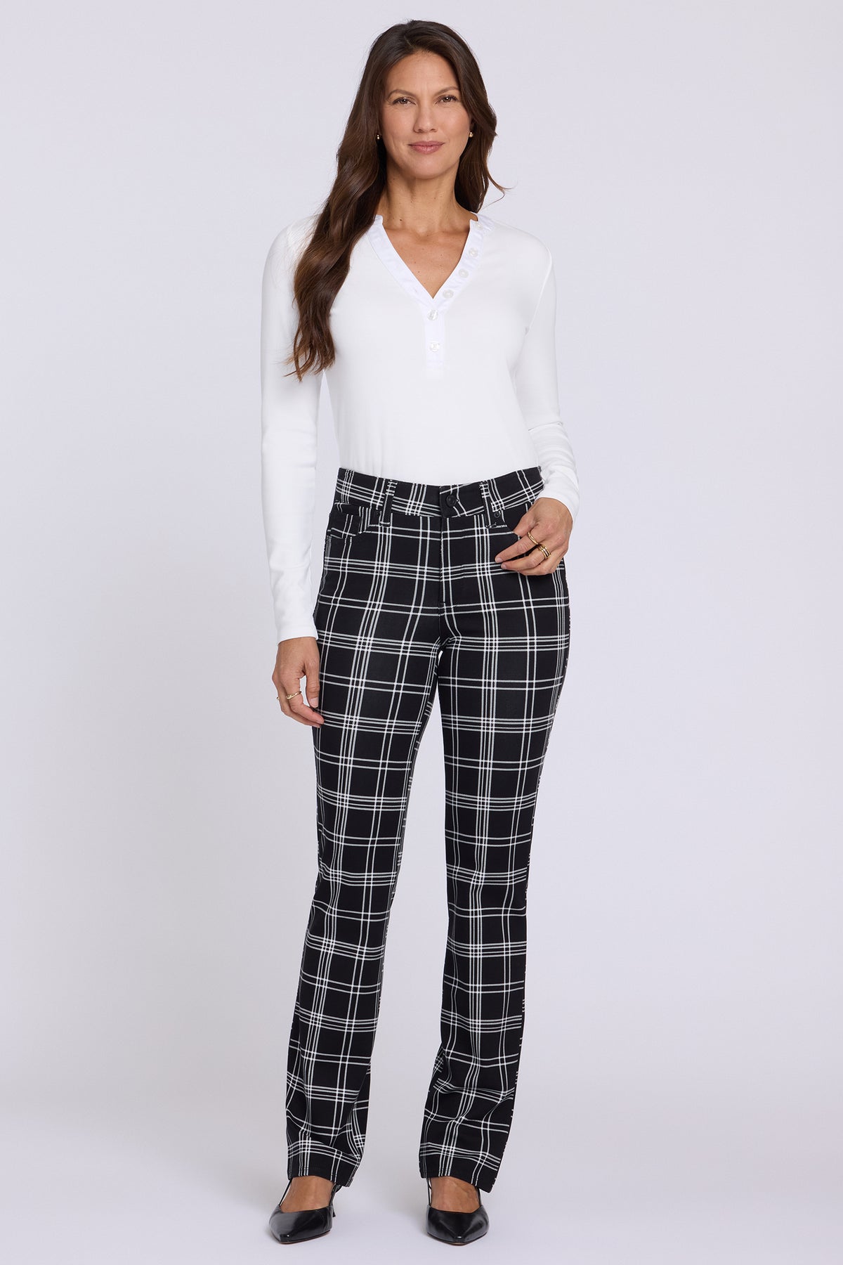 NYDJ Marilyn Straight Pants In Ponte Knit - Plaiditudes