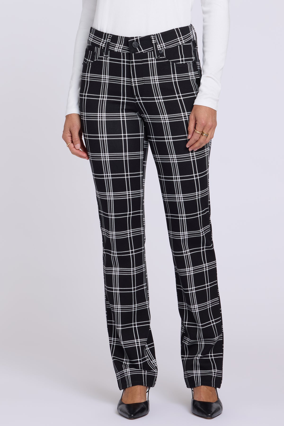 NYDJ Marilyn Straight Pants In Ponte Knit - Plaiditudes